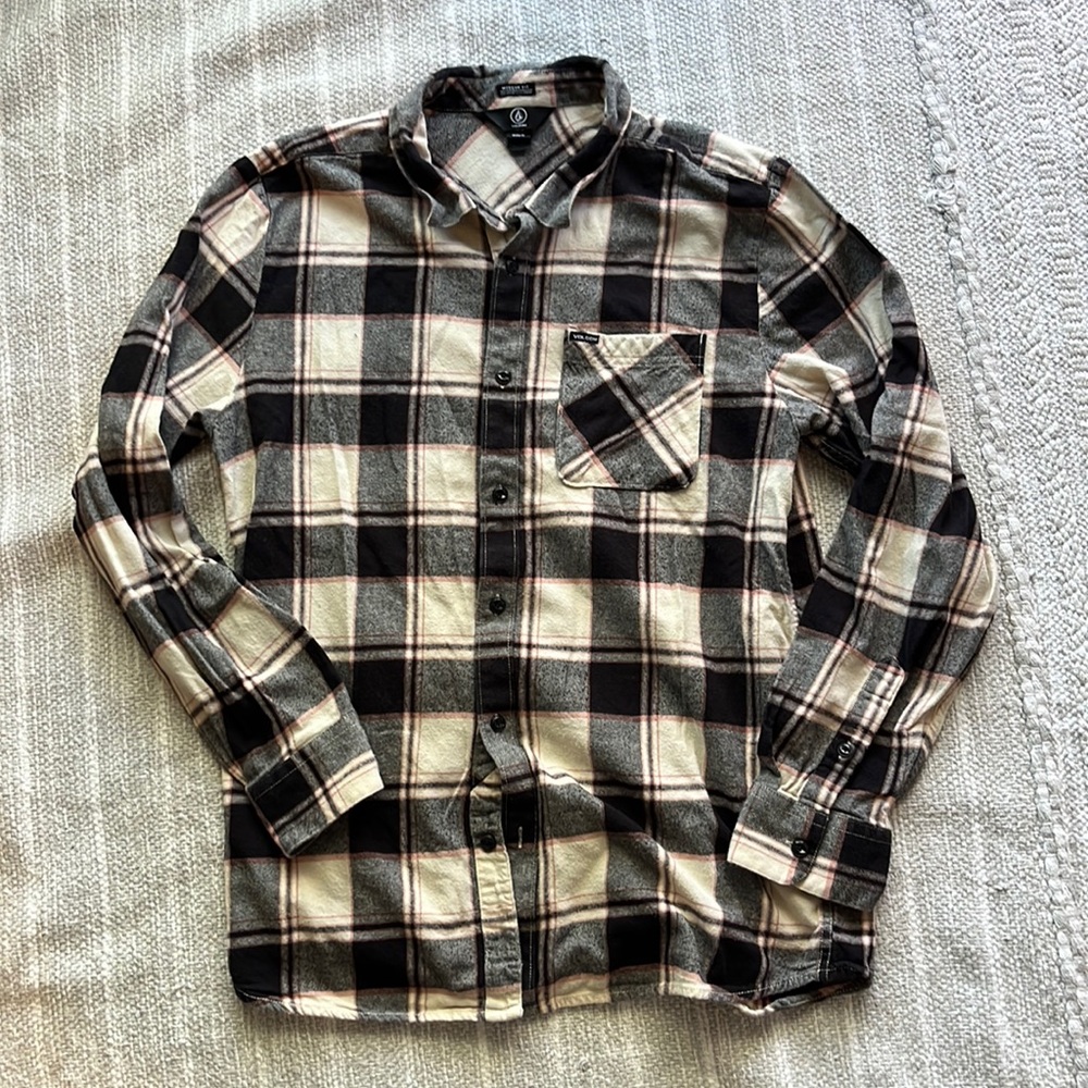 Mens Volcom Flannel Shirt sz XL